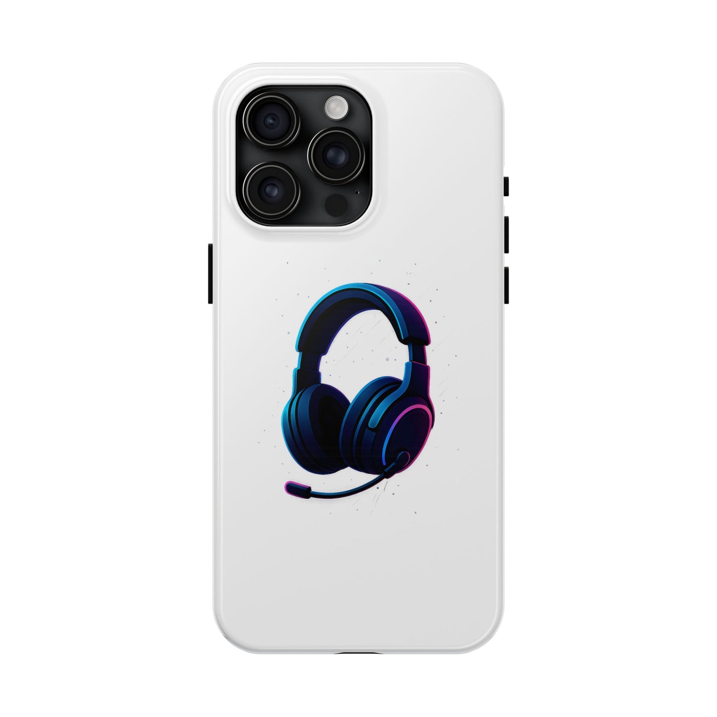 Minimalist Gaming Headset Tough Case - Clean Tech Cover for iPhone & Samsung