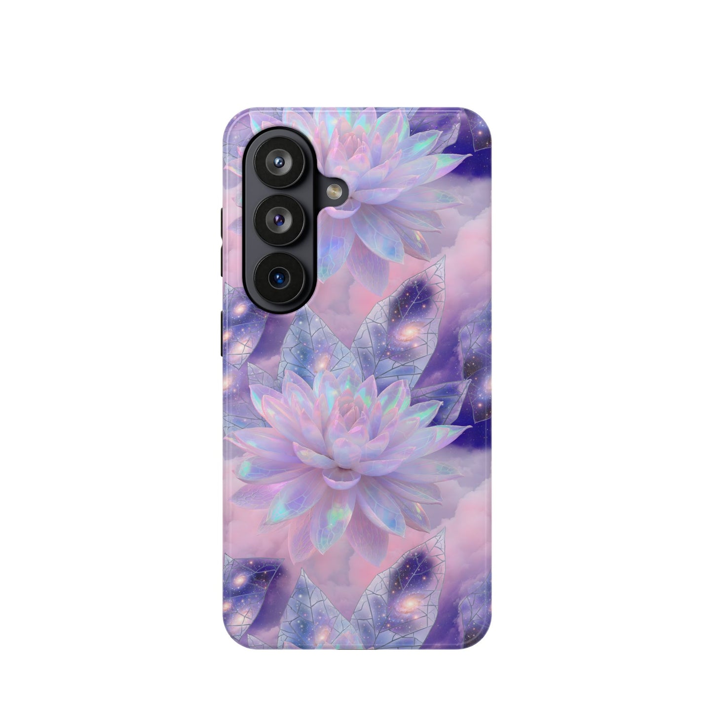 Ethereal Aura: Cosmic Iridescent Lotus MagSafe Case
