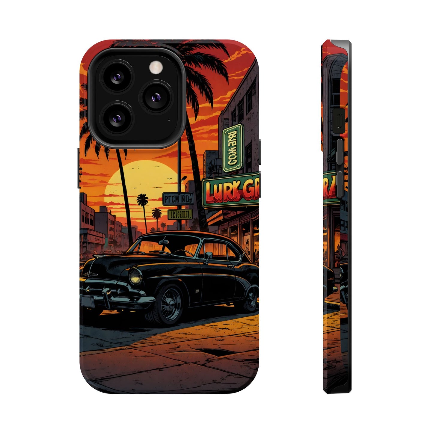 West Coast Cruiser: Retro Sunset Graphic Novel MagSafe Case