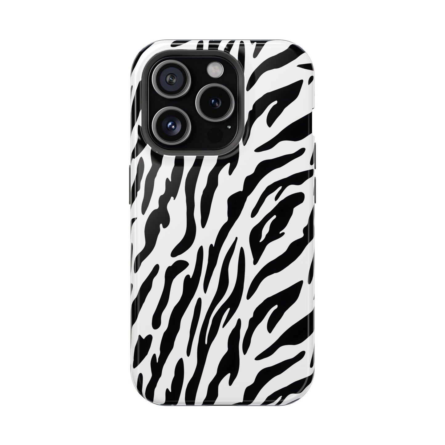 Monochrome Safari: Classic Black & White Zebra MagSafe Case