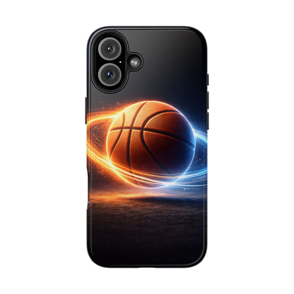 Cosmic Basketball Energy Tough Case - Neon Rings Athletic Cover for iPhone & Samsung