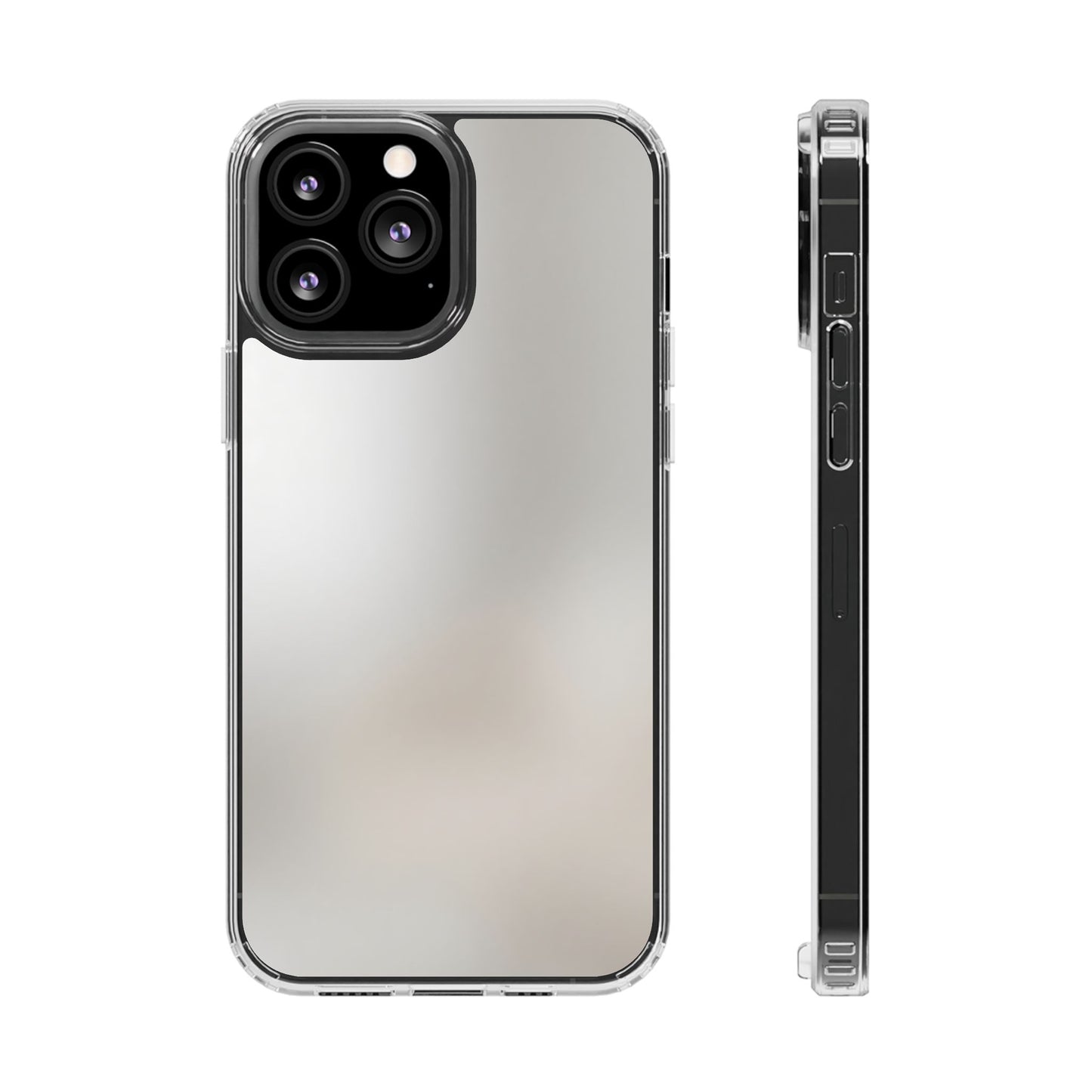 Frosted Silver Aura Clear Case - MagSafe Compatible Minimalist Cover