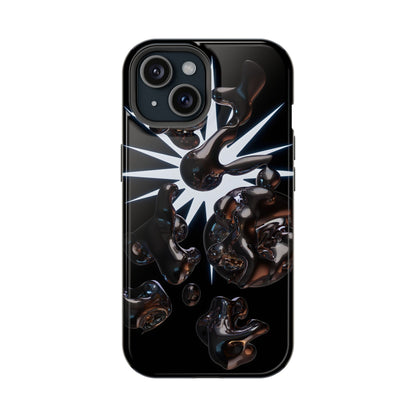 Liquid Chrome 3D Bubbles Magnetic Impact Case
