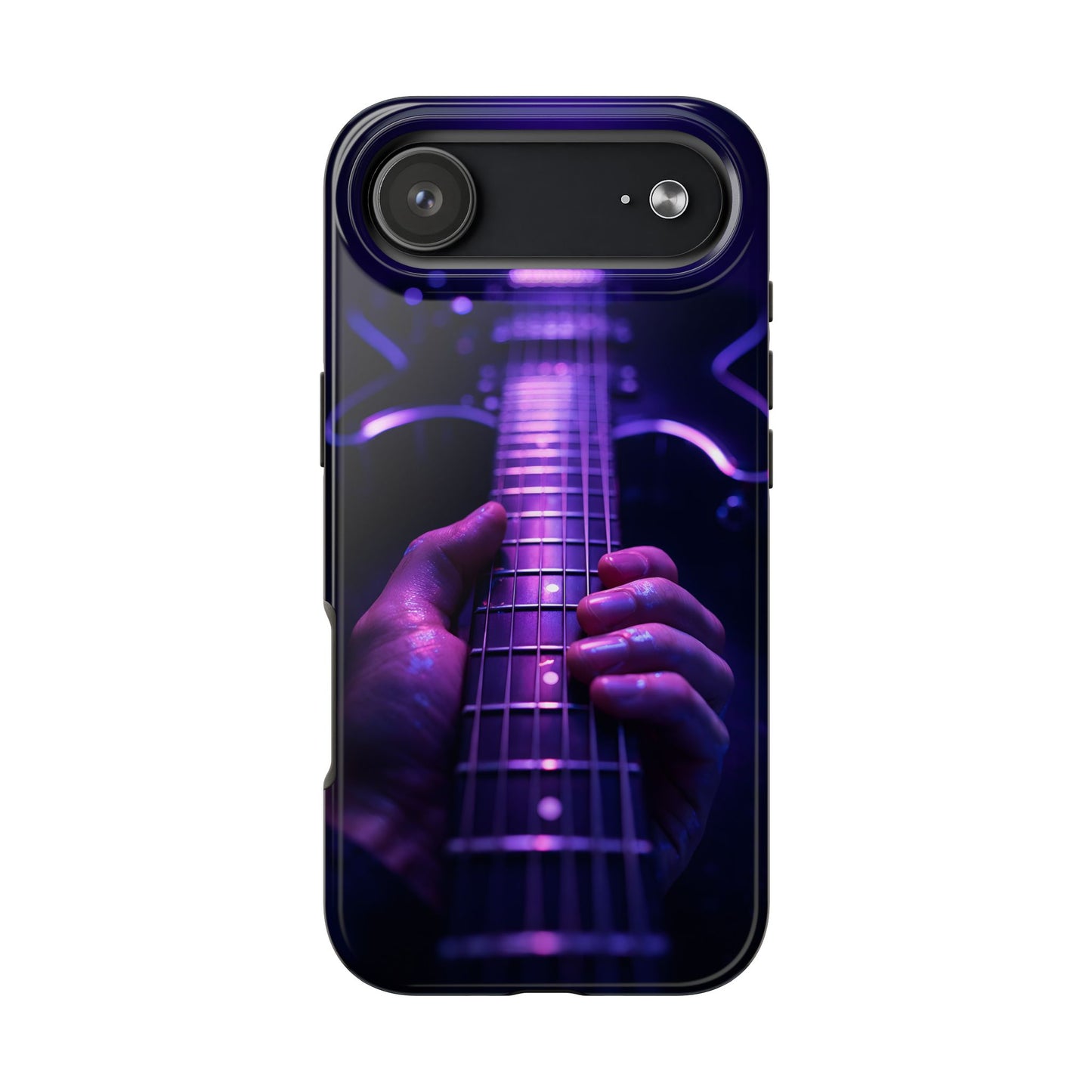 Neon Electric Guitar Tough Case - Purple Stage POV Cover for iPhone & Samsung