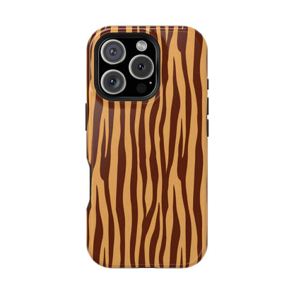 Safari Chic: Warm Caramel Tiger Print MagSafe Case