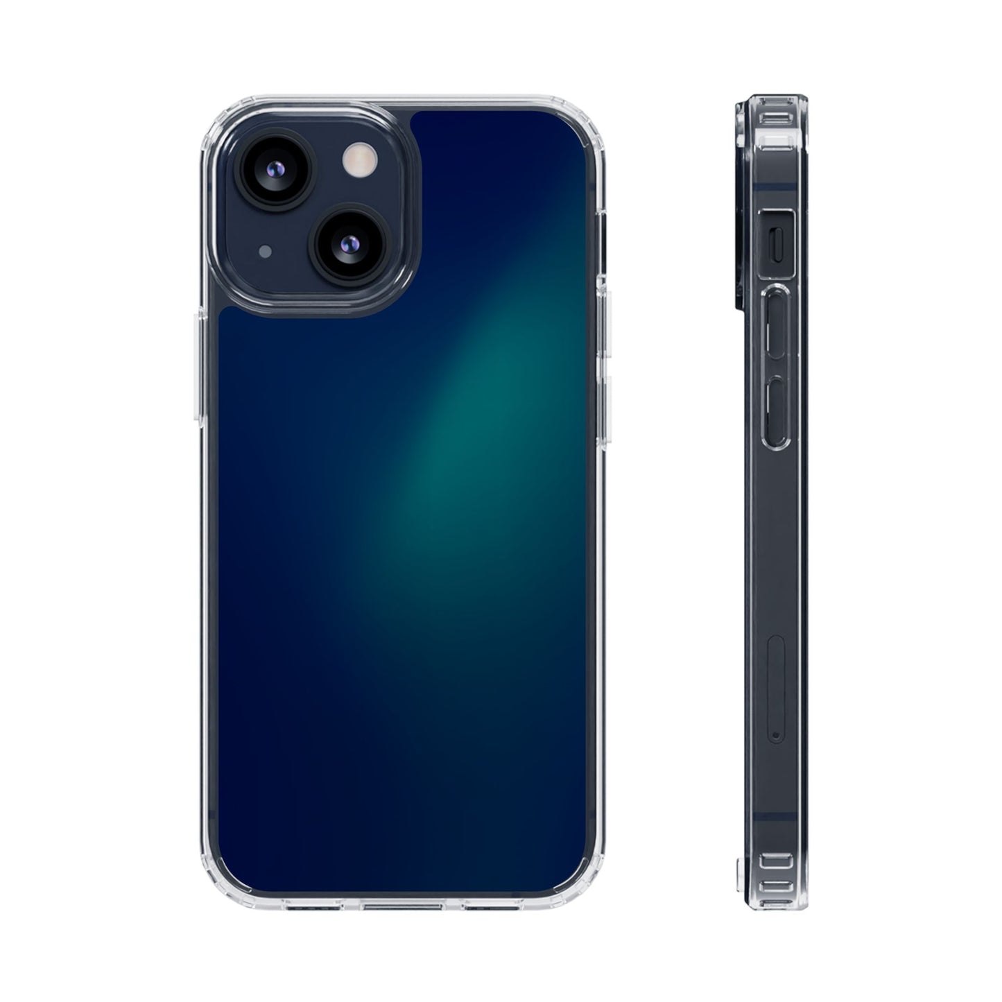 Deep Aurora Clear Case - MagSafe Compatible Teal Glow Gradient