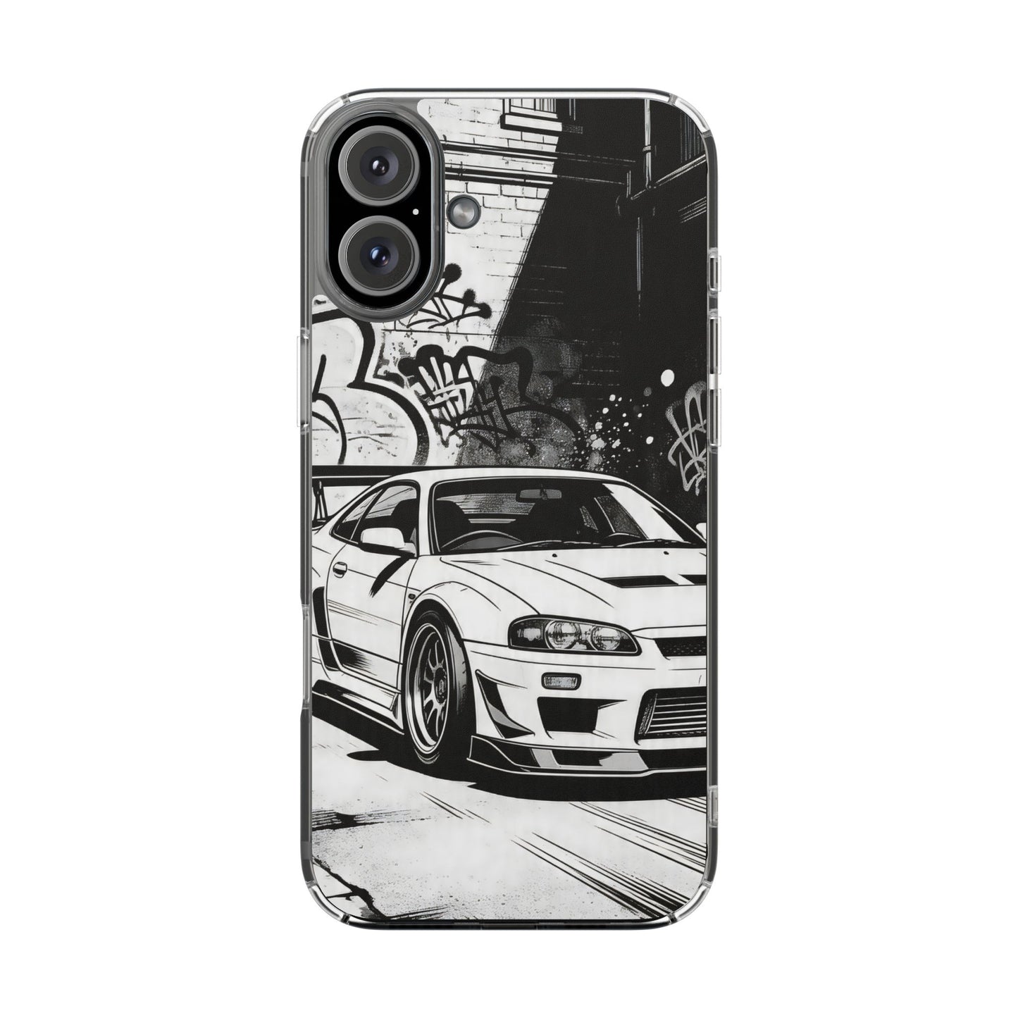 Monochrome Urban Drift Case - MagSafe Compatible JDM Clear Cover