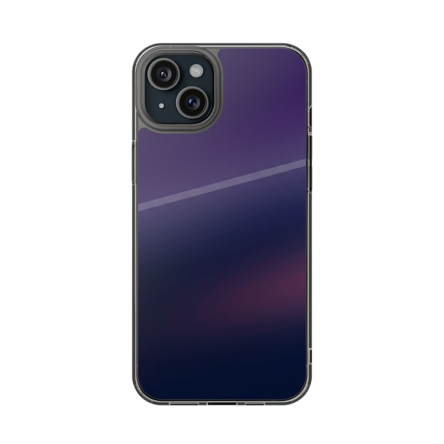 Midnight Aura Clear Case - MagSafe Compatible Dark Gradient Cover