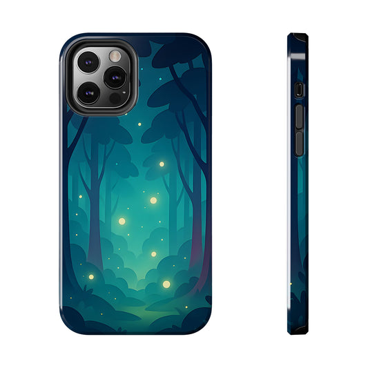 Enchanted Forest Fireflies Case - Mystic Nature Tough Cover for iPhone & Samsung