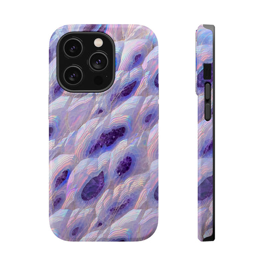 Amethyst Geode: Iridescent Purple Crystal MagSafe Case