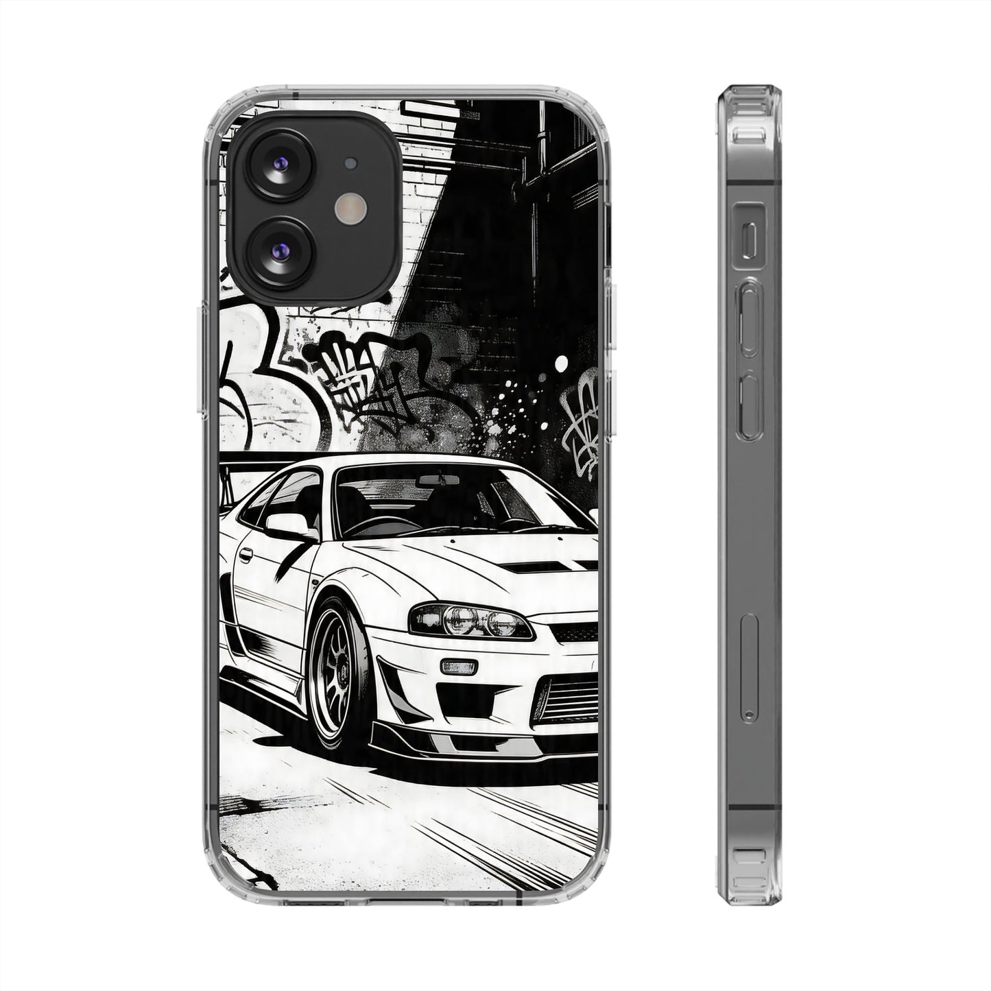 Monochrome Urban Drift Case - MagSafe Compatible JDM Clear Cover