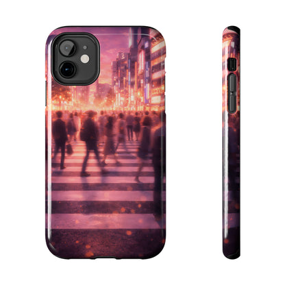 Tokyo Twilight Crossing Tough Case - Urban Japan Skyline Cover for iPhone & Samsung