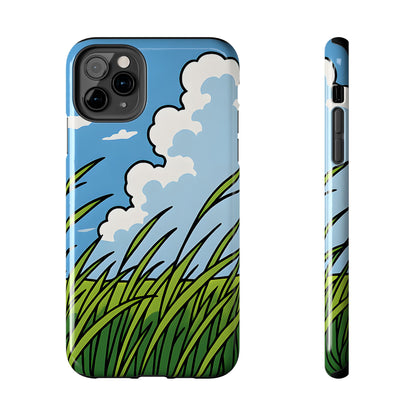 Breezy Meadow Tough Case - Blue Sky & Summer Grass Aesthetic Cover