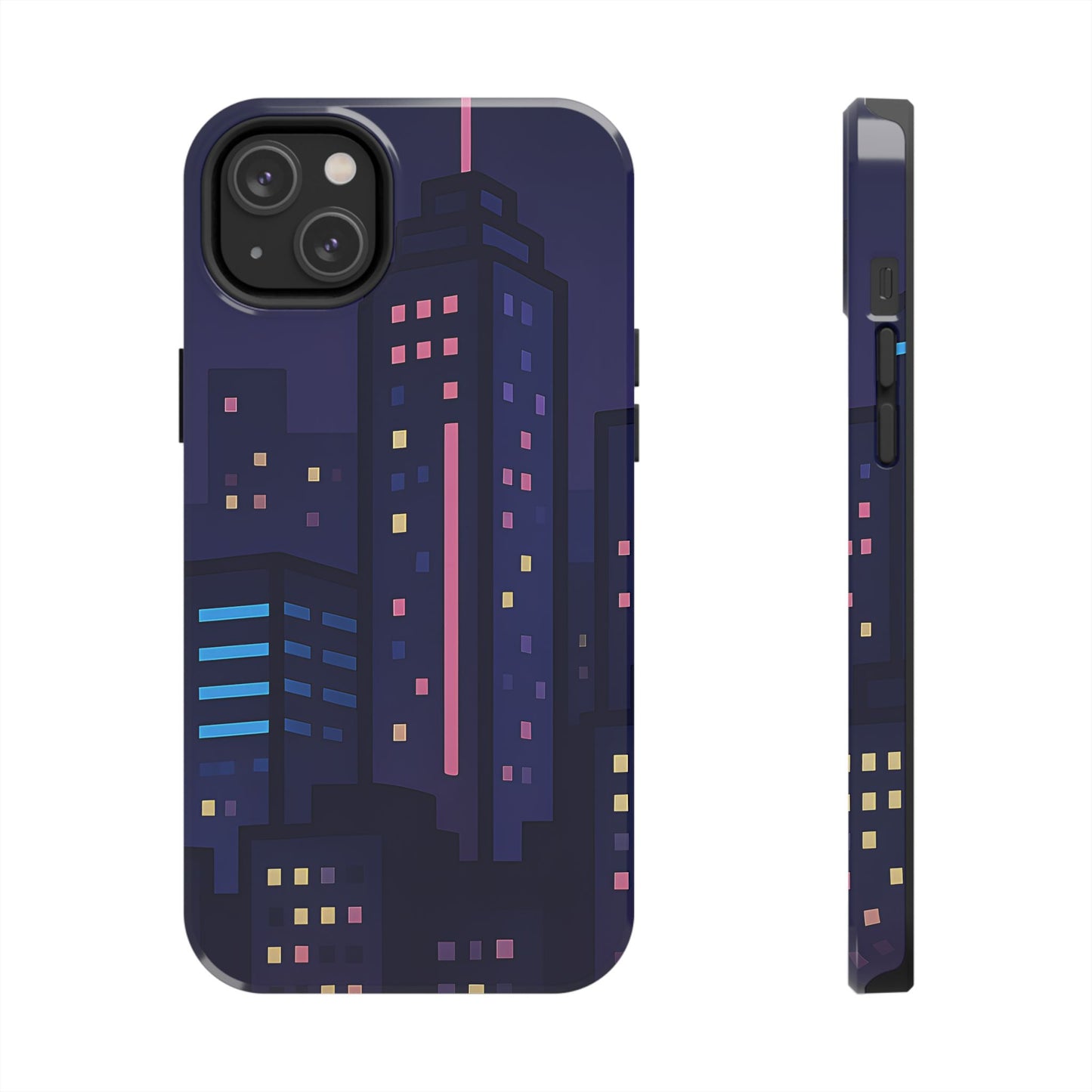 Lo-Fi Night City Tough Case - Pastel Urban Skyline Cover for iPhone & Samsung