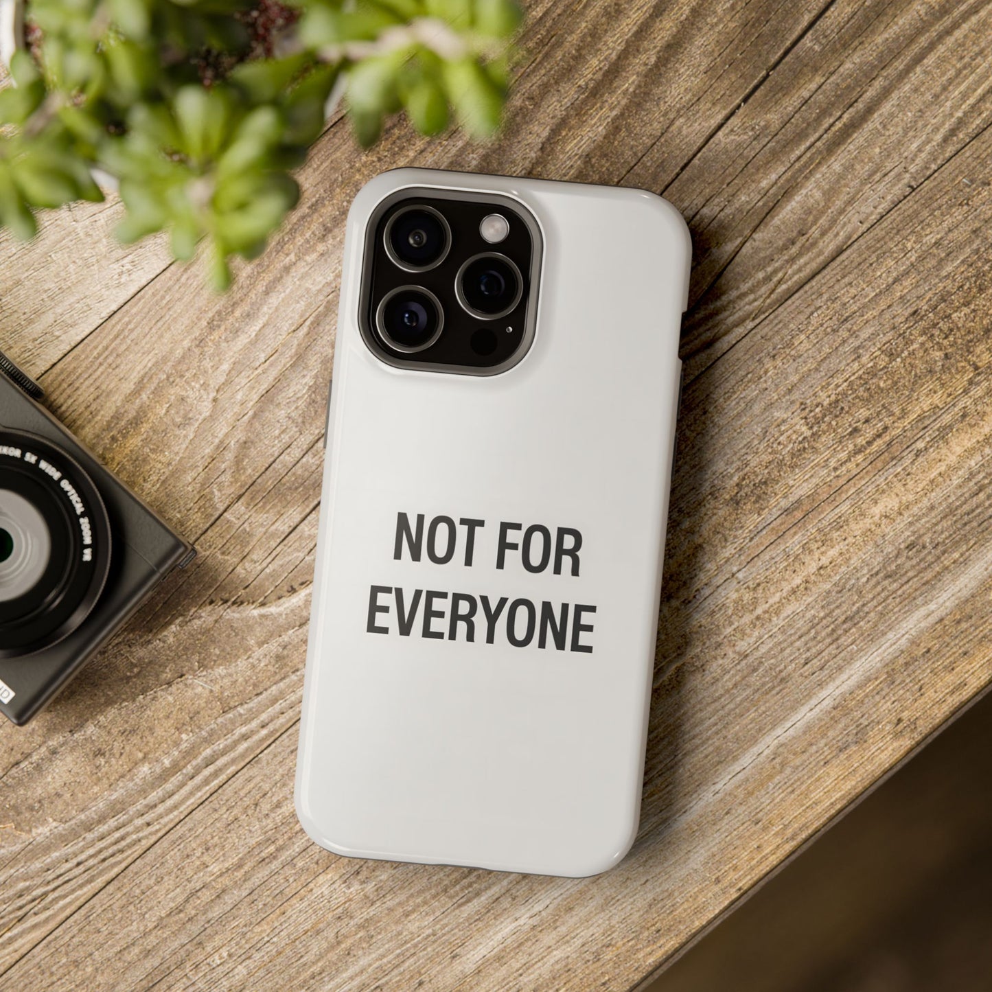 Elevated Exclusivity: NOT FOR EVERYONE Minimalist Bone White Case