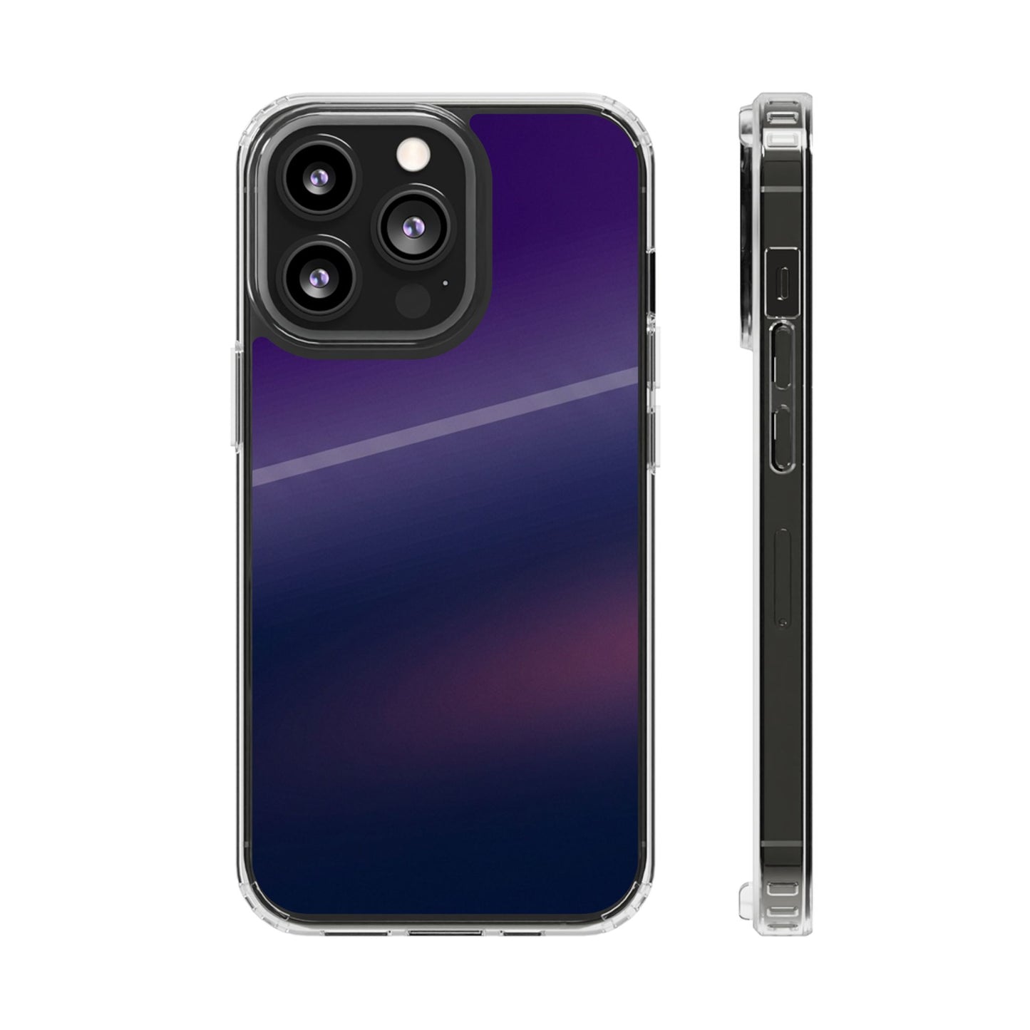 Midnight Aura Clear Case - MagSafe Compatible Dark Gradient Cover