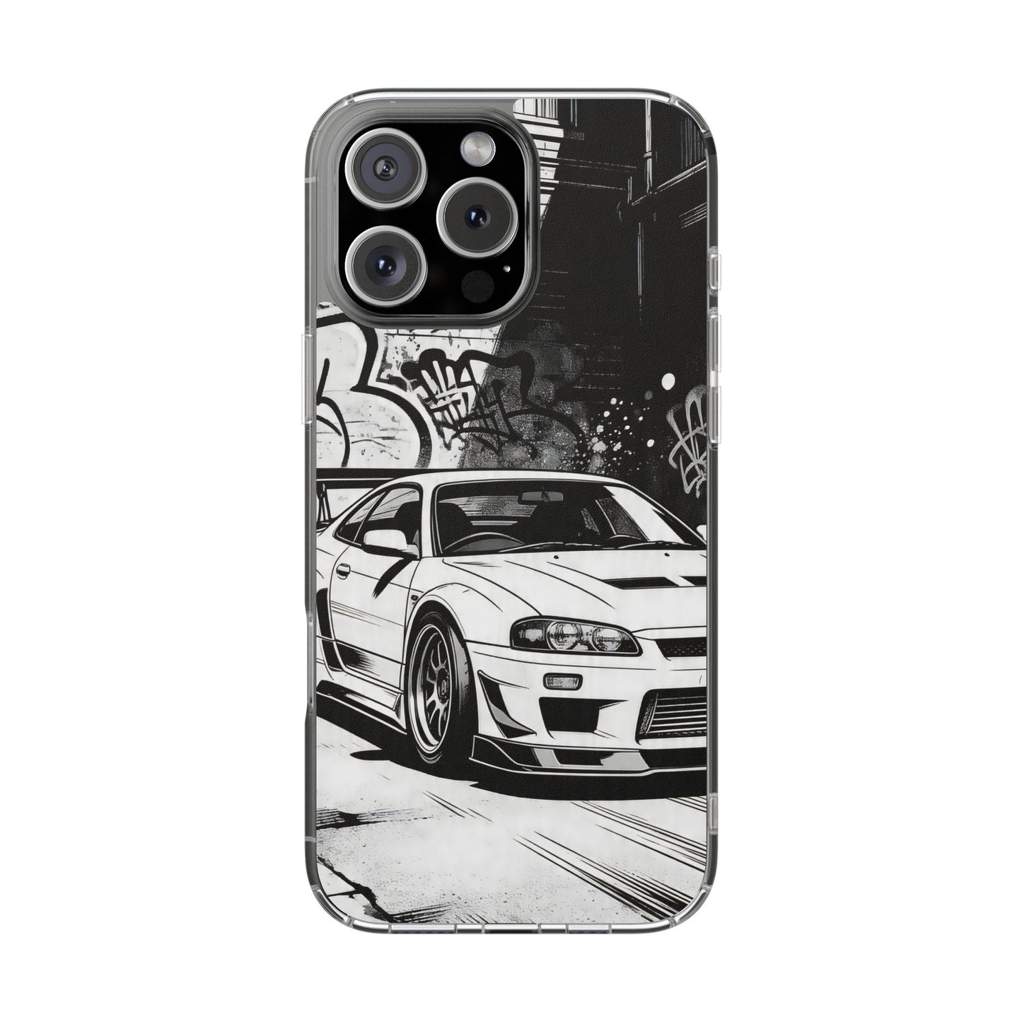 Monochrome Urban Drift Case - MagSafe Compatible JDM Clear Cover