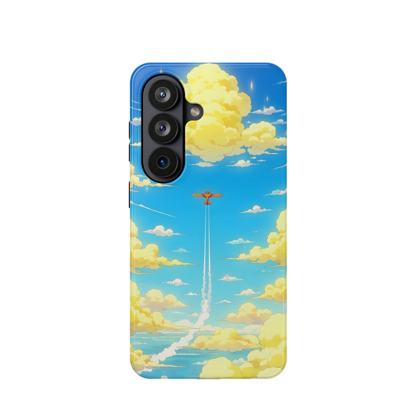 Cinematic Flight: Vintage Airplane Anime Sky MagSafe Case