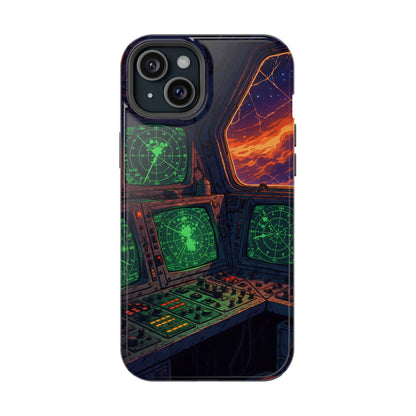 Cosmic Command: Retro Spaceship Cockpit MagSafe Case