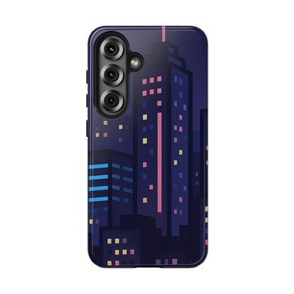 Lo-Fi Night City Tough Case - Pastel Urban Skyline Cover for iPhone & Samsung