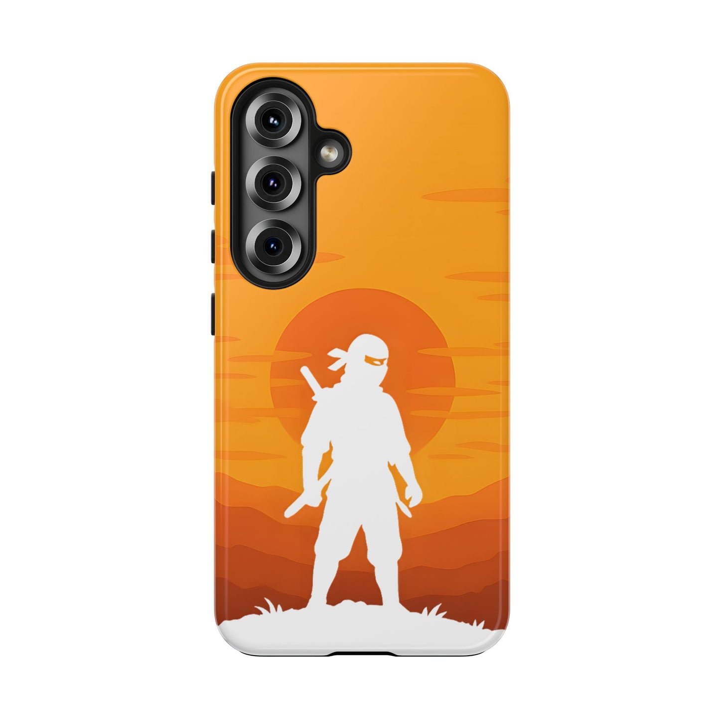 Sunset Shinobi Silhouette Tough Case - Minimalist Ninja Cover for iPhone & Samsung