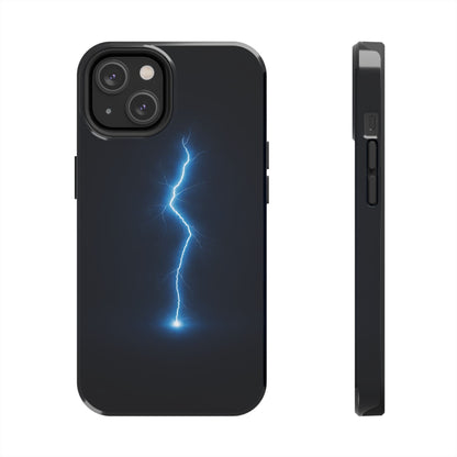 Blue Lightning Bolt Tough Case - Deep Sky Electric Cover for iPhone & Samsung