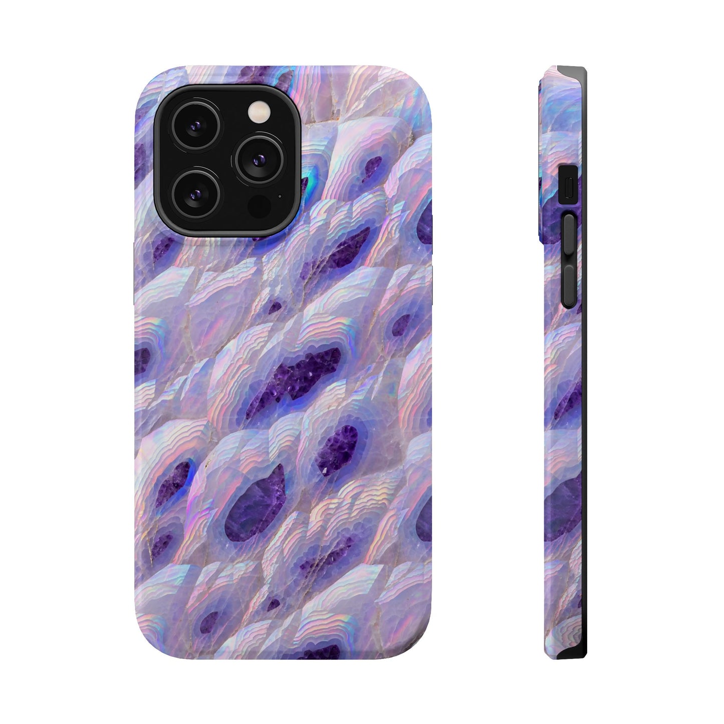 Amethyst Geode: Iridescent Purple Crystal MagSafe Case