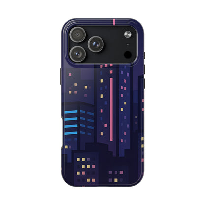 Lo-Fi Night City Tough Case - Pastel Urban Skyline Cover for iPhone & Samsung