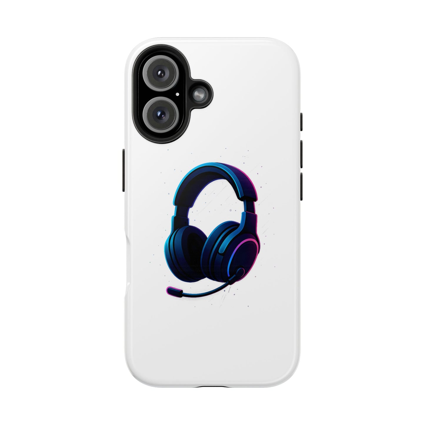 Minimalist Gaming Headset Tough Case - Clean Tech Cover for iPhone & Samsung