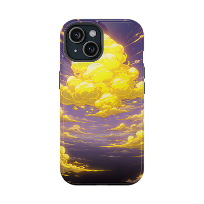 Golden Hour Anime Sky: Glowing Cloudscape MagSafe Case