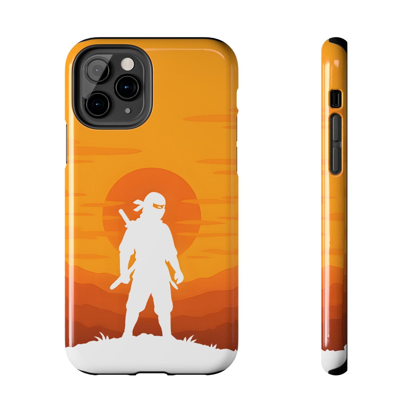 Sunset Shinobi Silhouette Tough Case - Minimalist Ninja Cover for iPhone & Samsung
