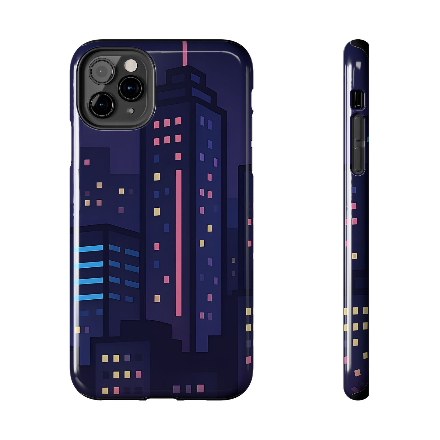 Lo-Fi Night City Tough Case - Pastel Urban Skyline Cover for iPhone & Samsung