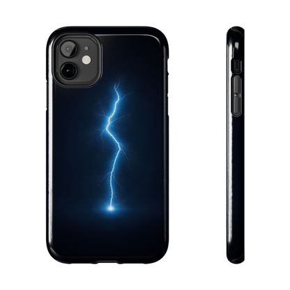 Blue Lightning Bolt Tough Case - Deep Sky Electric Cover for iPhone & Samsung