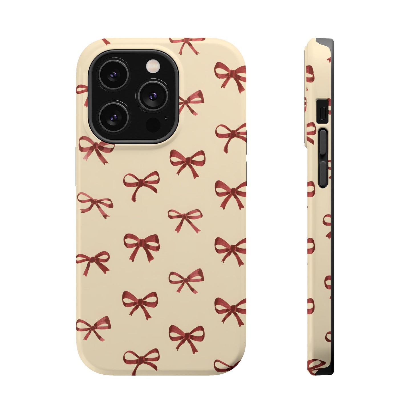 Burgundy Bows Coquette Magnetic Tough Case