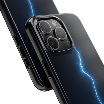 Blue Lightning Bolt Tough Case - Deep Sky Electric Cover for iPhone & Samsung