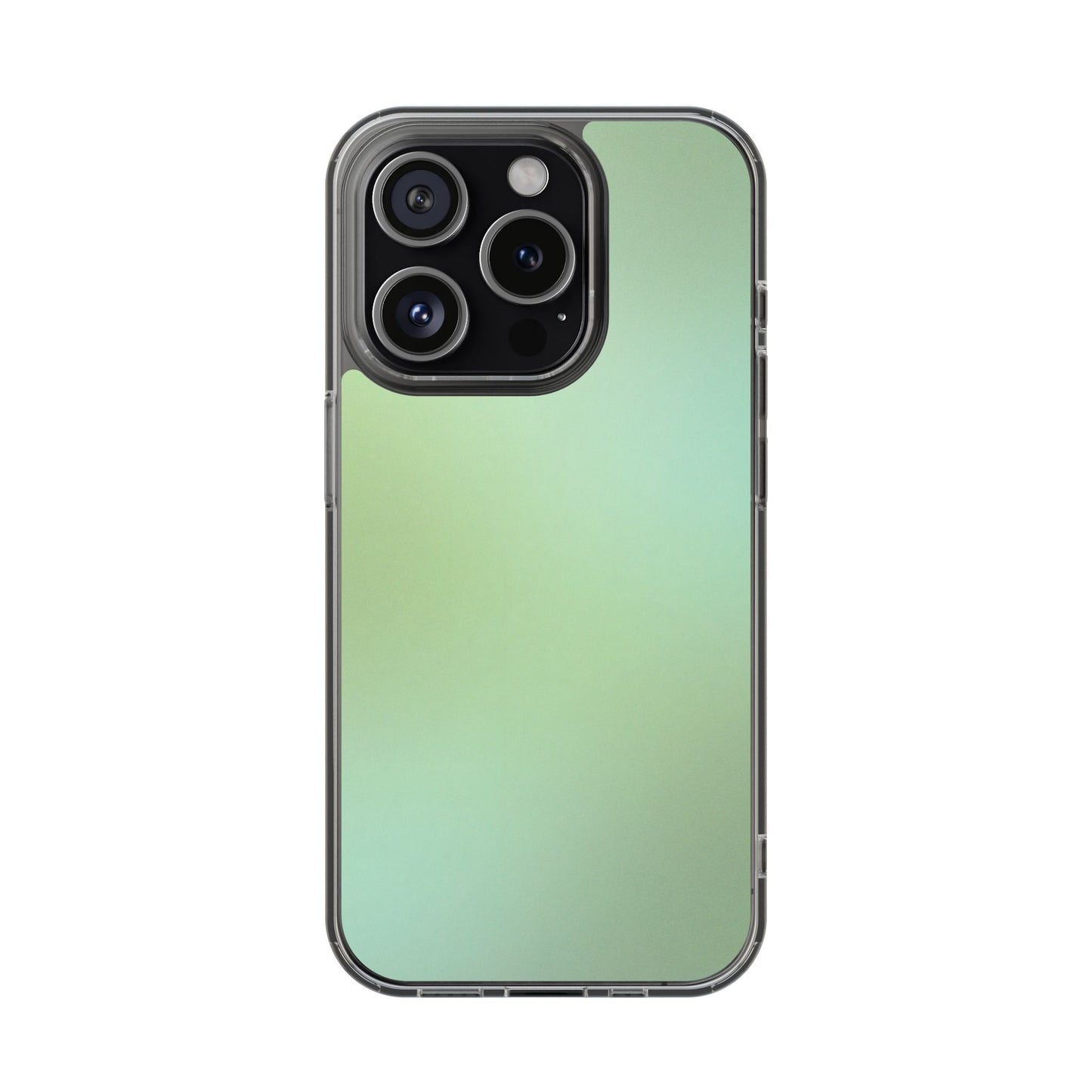 Soft Sage Aura Clear Case - MagSafe Compatible Mint Gradient Cover