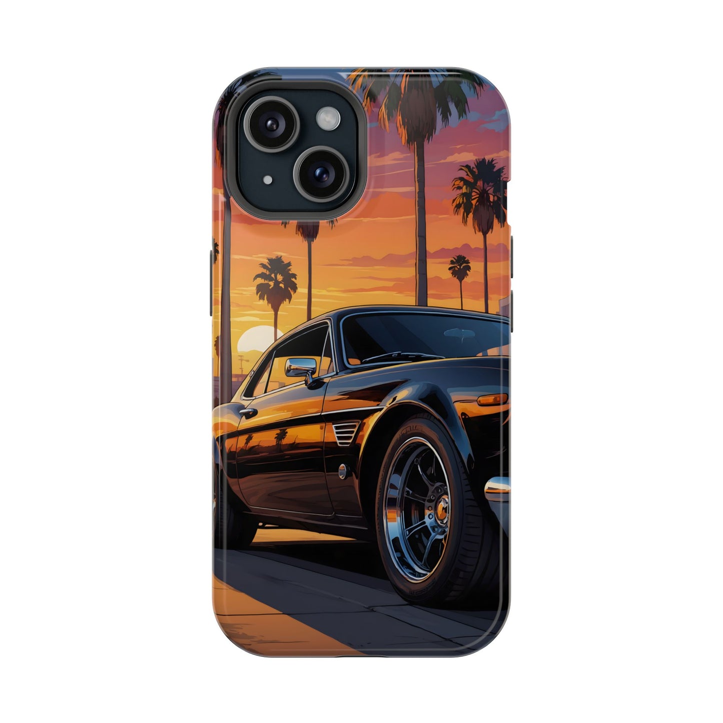 Pacific Cruiser: Cinematic Muscle Car Sunset MagSafe Case