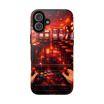 Retro Arcade Game POV Tough Case - Cyber City Gaming Cover for iPhone & Samsung