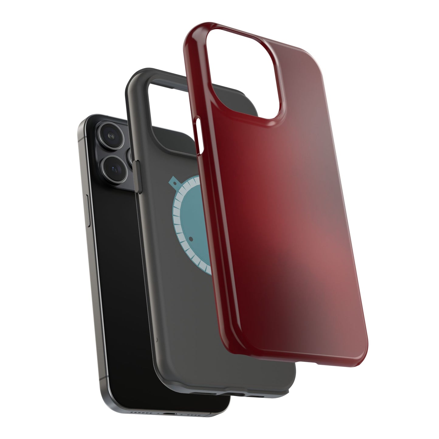 Deep Crimson Gradient Magnetic Impact Case