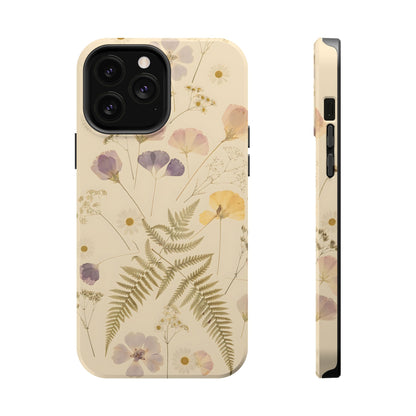 Pressed Wildflowers Vintage Herbarium Magnetic Case