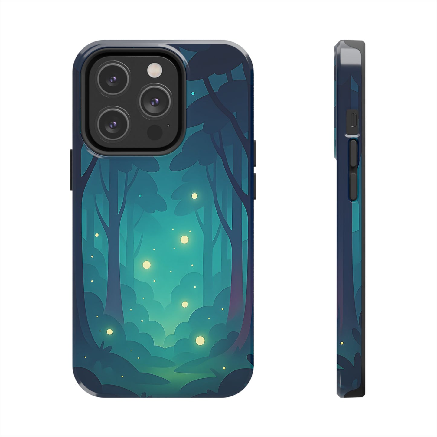 Enchanted Forest Fireflies Case - Mystic Nature Tough Cover for iPhone & Samsung