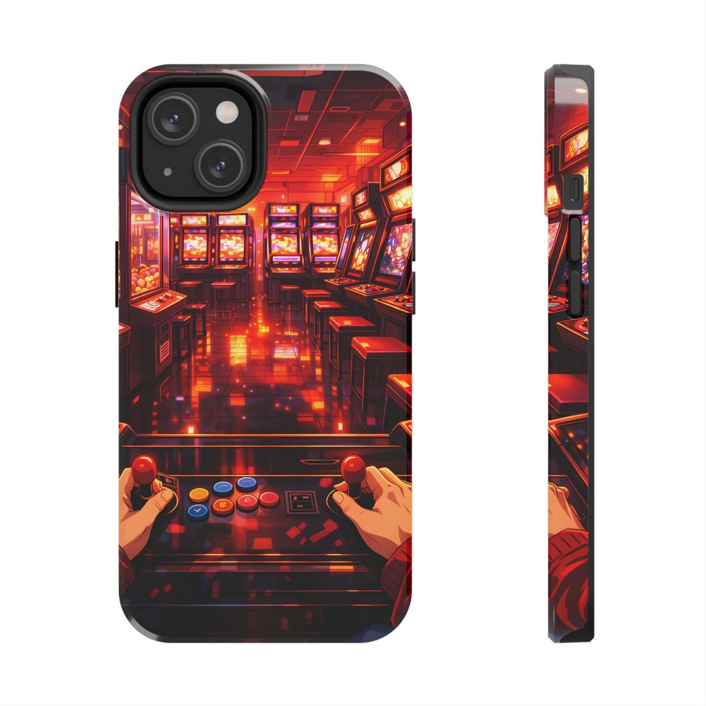 Retro Arcade Game POV Tough Case - Cyber City Gaming Cover for iPhone & Samsung