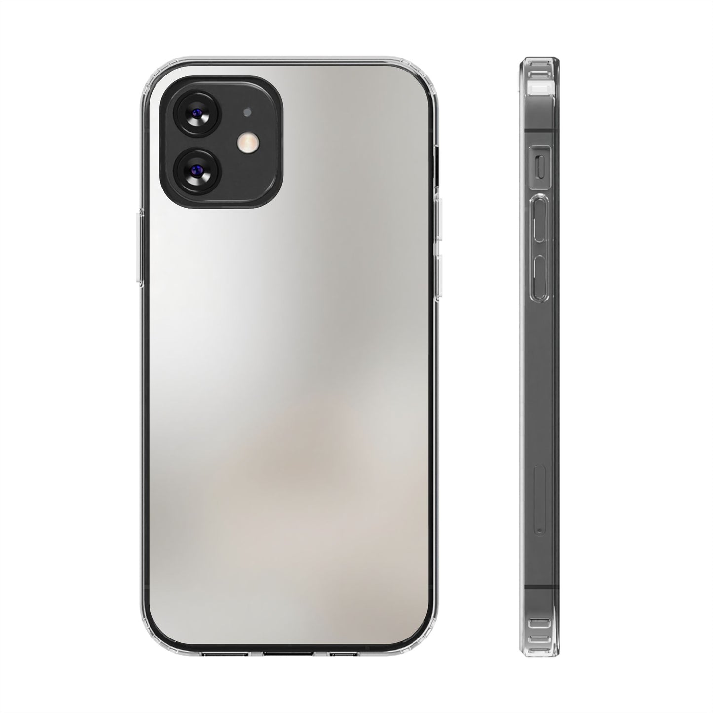 Frosted Silver Aura Clear Case - MagSafe Compatible Minimalist Cover