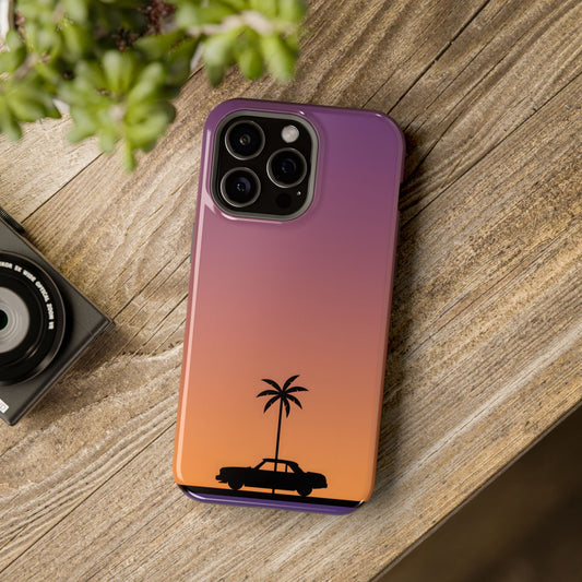 West Coast Drive: Retro Sunset Silhouette MagSafe Case