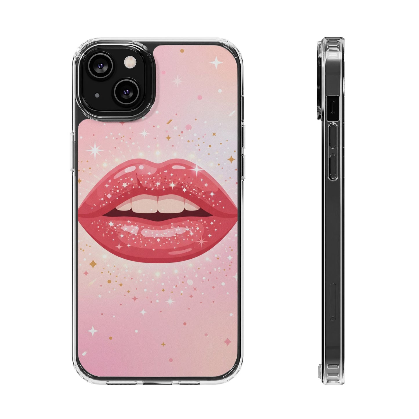 Glitter Lip Gloss Clear Case - MagSafe Compatible Y2K Aesthetic