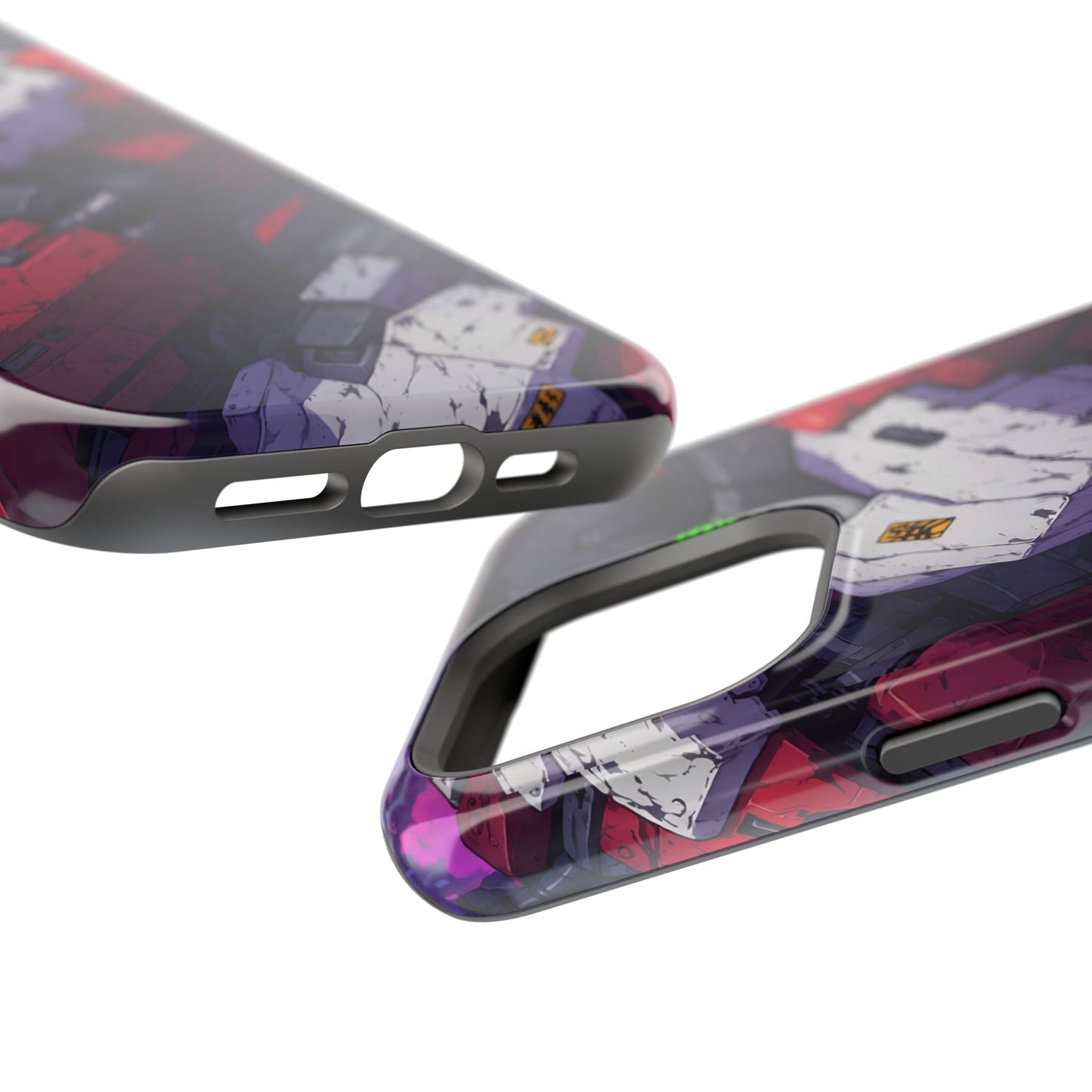 Cyber Armor: Battle-Worn Mecha Print MagSafe Case
