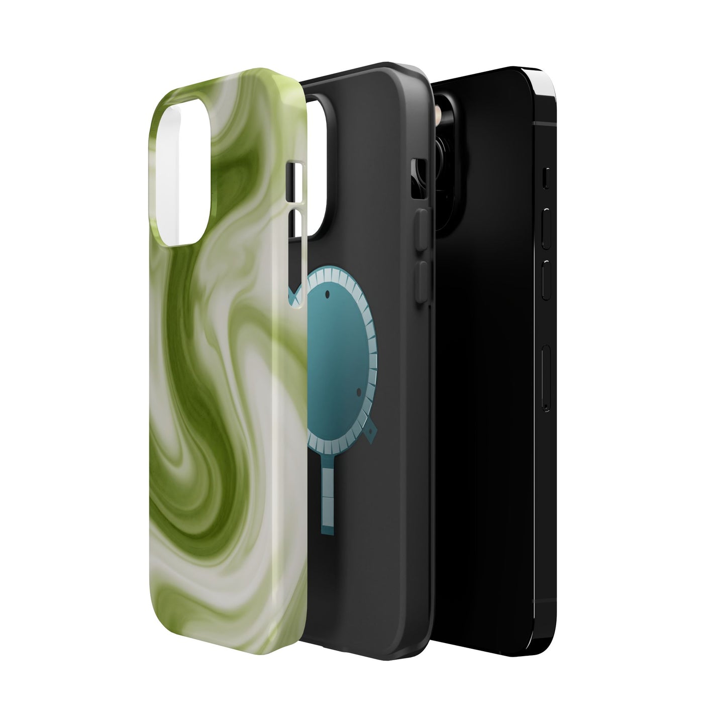 Green Marble Magnetic Impact-Resistant Phone Case