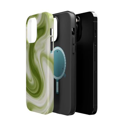 Green Marble Magnetic Impact-Resistant Phone Case