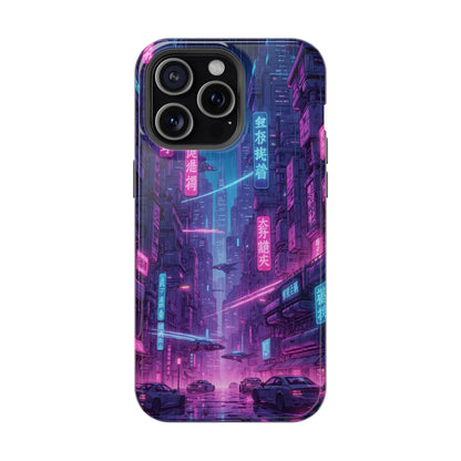 Neo-Tokyo Nights: Premium Cyberpunk Cityscape MagSafe Case