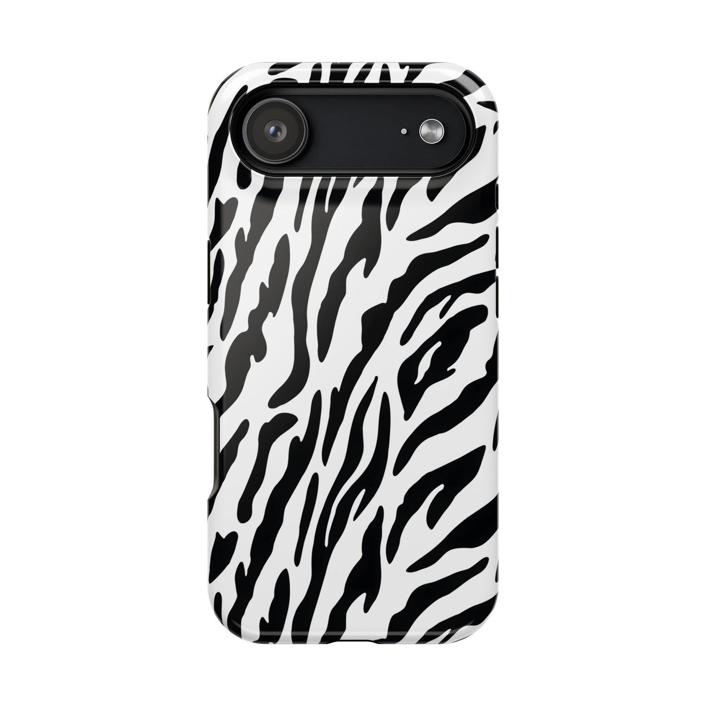Monochrome Safari: Classic Black & White Zebra MagSafe Case